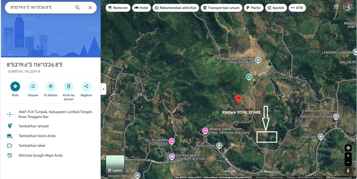 ImagImage of CENTRAL KUTA   LOMBOK JABALKAF DEPAN 3LS Andremeda Pranadja Group Land for sale